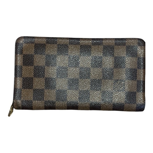 Louis Vuitton Damier Ebene Zippy Wallet Brown Checkered Canvas #YoloLuxe - Picture 1 of 11
